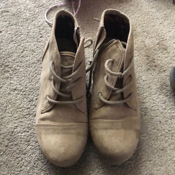 Mad Love Other - Cute tan booties from Target
